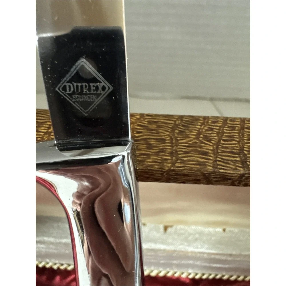 VINTAGE DUREX SOLINGEN GERMANY 2 PIECE STAINLESS CARVING SET‎
